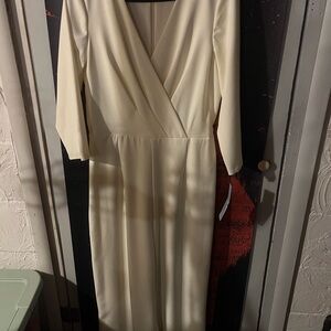 ANTONIO MELANI Cream Long Sleeve Dress